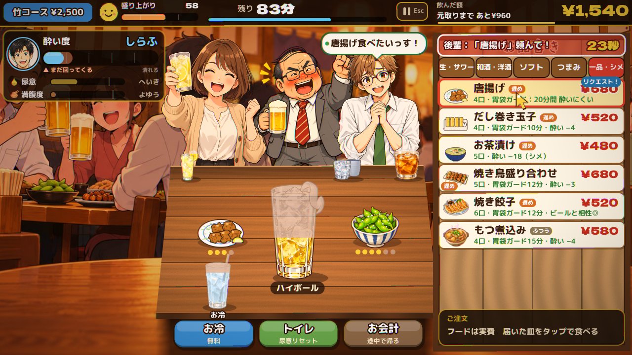 後輩が料理を頼んでほしいとお願いしてくる